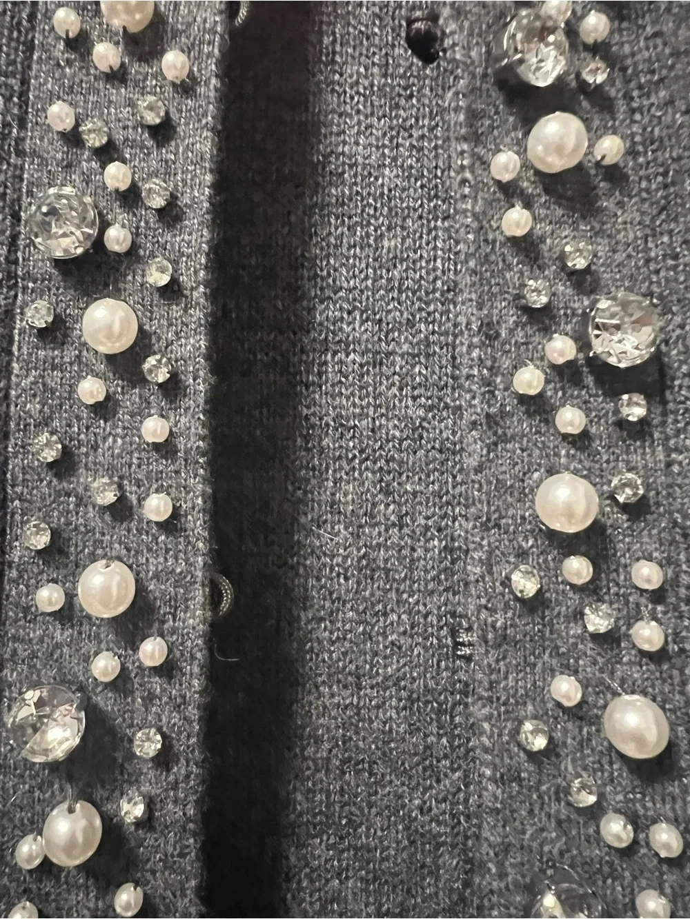 Kate Spade New York Pearl Rhinestone Cardigan Sweater